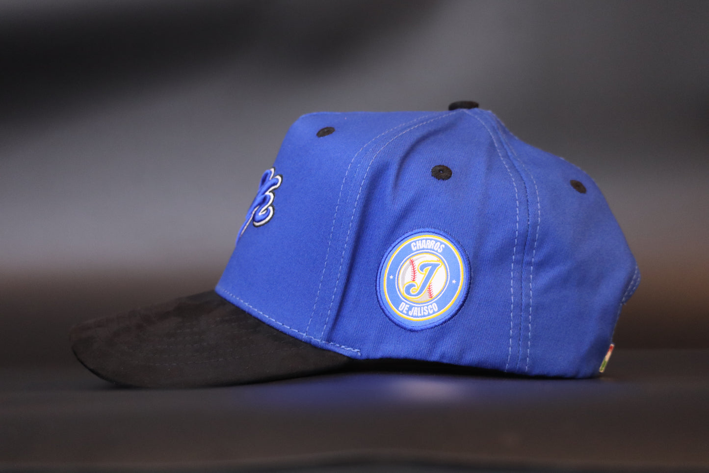 CHARROS JAL / PREMIUM 5 PANEL SNAPBACK W/ BLACK SUEDE BRIM